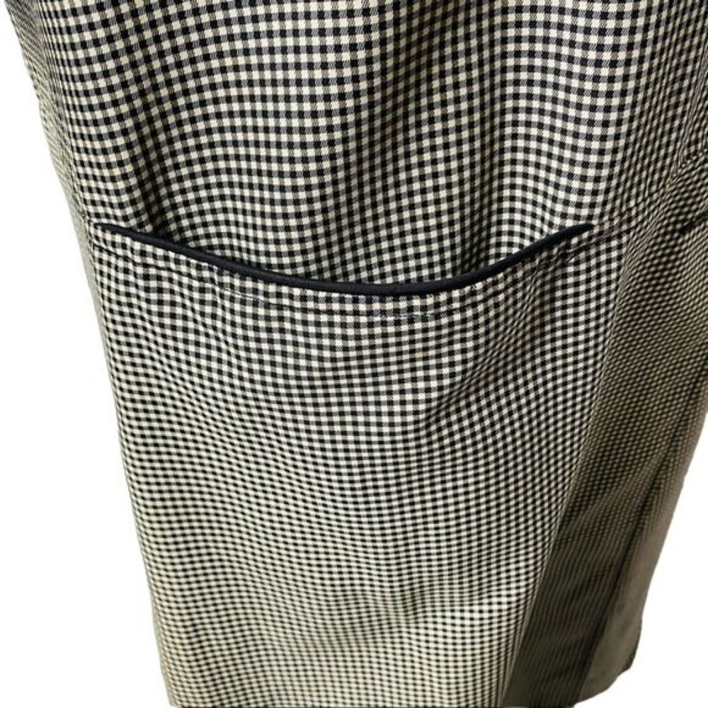 Vintage Canadian Maid Gray Plaid Overcoat Jacket Button Trench Nylon Coat Size L - Picture 11 of 12